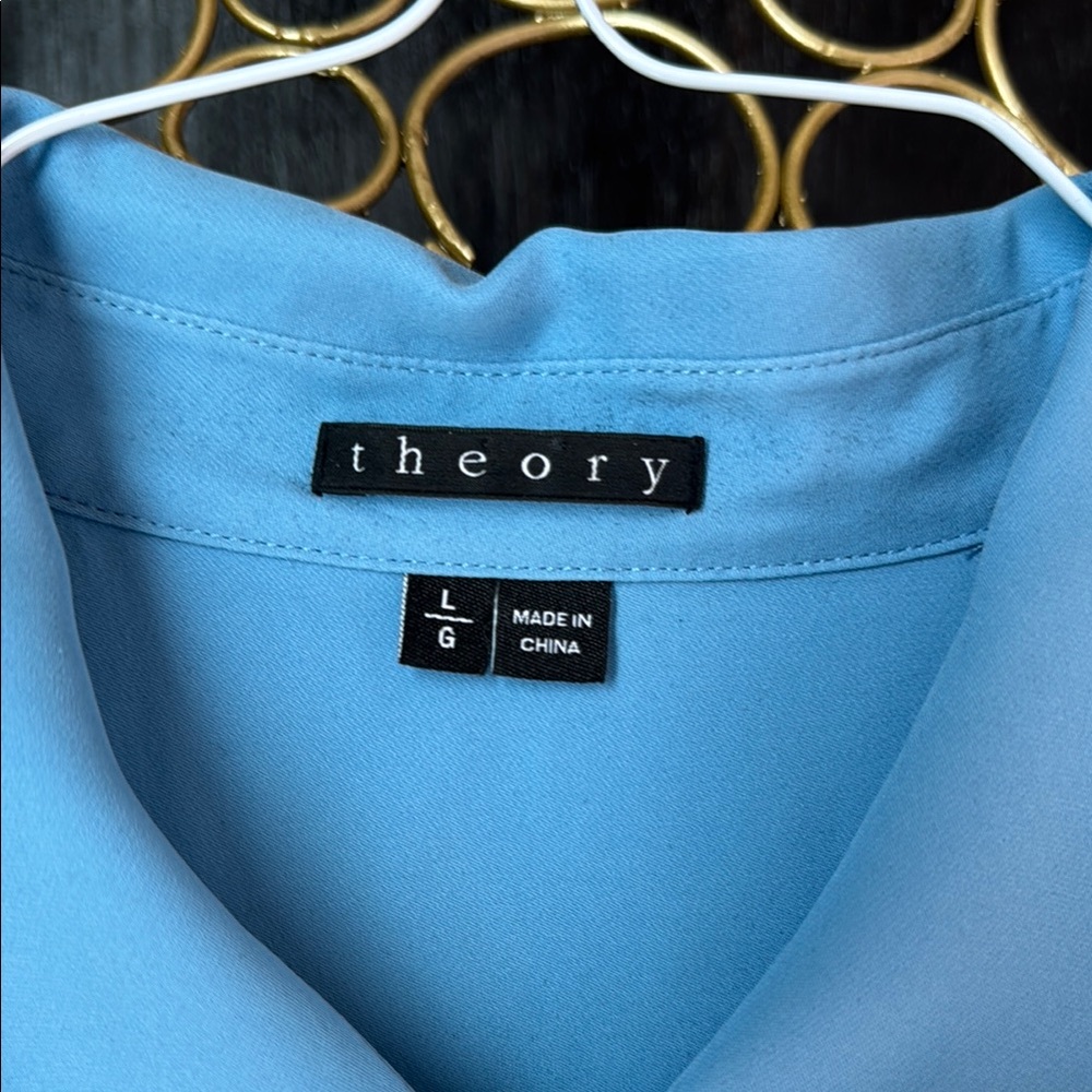 Theory Sky Blue Sleeveless Shirt s